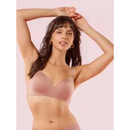 Enamor Women F084 Seamless Ultra Smoothening With Invisible Edges T-Shirt Bra Brown image 1