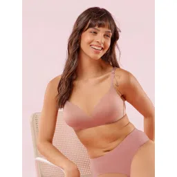 Enamor Women F084 Seamless Ultra Smoothening With Invisible Edges T-Shirt Bra Brown image 2