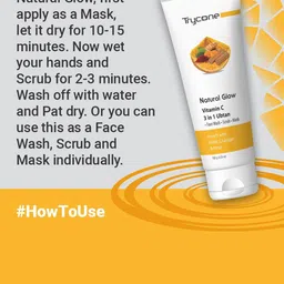 Trycone Natural Glow Vitamin C 3 In 1 Ubtan Face Wash Scrub & Mask - 100g image 3