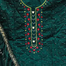 KALINI Embroidered Unstitched Dress Material image 3
