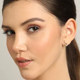 Clara Gold-Plated Sterling Silver Contemporary Studs Earrings image 4