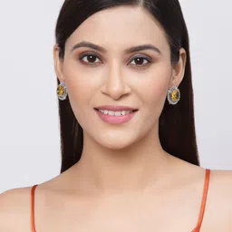 ZENEME Yellow Contemporary Studs Earrings image 5