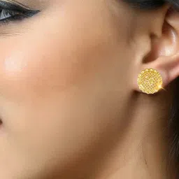 Vighnaharta Set Of 4 Gold-Plated Contemporary Studs image 4