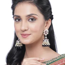 Kennice Gold-Plated Dome Shaped Jhumkas Earrings image 4