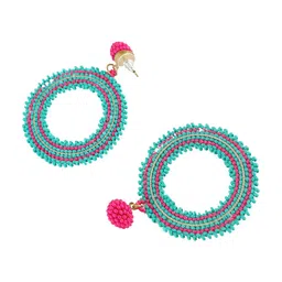 UNIVERSITY TRENDZ Gold Plated Classic Beaded Drop Earrings image 2