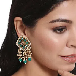 Anouk Gold-Plated Floral Drop Earrings-picture-25