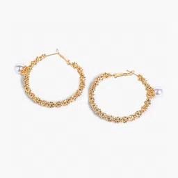 Kazo Gold-Plated Contemporary Hoop Earrings image 4