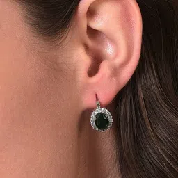 SOHI Green Contemporary Drop Earrings image 4