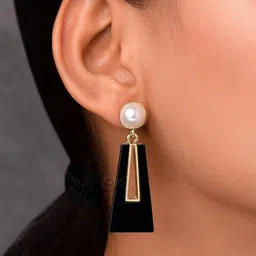Pinapes Artificial Beads Drop Earrings image 2