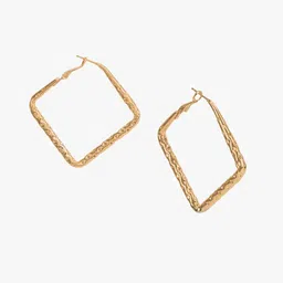 Kazo Gold Plated Square Hoop Earrings image 3