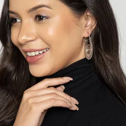 Studio One Love Silver-Toned Contemporary Hoop Earrings image 4