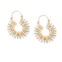 Studio One Love Brass-Plated Contemporary Hoop Earrings image 4