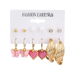 DESTINY JEWELS Set Of 6 Gold-Plated Spherical Shaped Studs image 3
