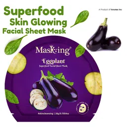 Masking Pack of 3 Eggplant Facial Sheet Masks image 2