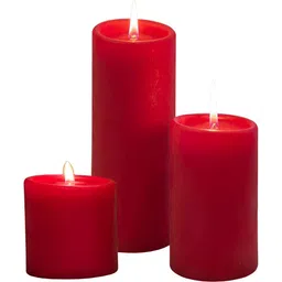 Aromatic Fables Red 3 pieces Velvet Rose Scented Pillar Candles image 4