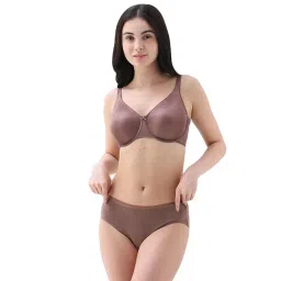 Wacoal Pixie 2.0 Non Padded Wired Full Cup Plus Size Full Support Minimizer Bra -Brown image 2