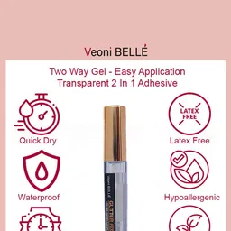 Veoni BELLE Transparent Two Way Gel - Glitter & Lash Glue - 7ml image 4