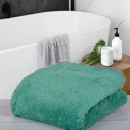 Kuber Industries 4-Pcs Green Microfiber 350 GSM Bath Towels image 3