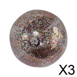 calandis CALANDIS® 3xInflatable Beach Ball Funny Swimming Pool Toy for Kids Birthday Party Supplies 60cm Colorful | Exercise Balls | Fitness Equipment & Gear image 2