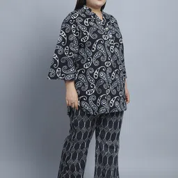 TAG 7 PLUS Plus Size Ethnic Motifs Printed Pure Cotton Night Suit image 3
