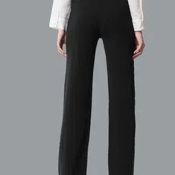 kotty bizwear Kotty Women Pack Of 2 Straight Fit High-Rise Easy Wash Parallel Trousers image 4