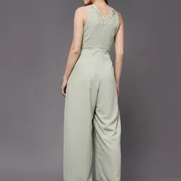 DressBerry Green Sequined Layered Basic Jumpsuit image 5