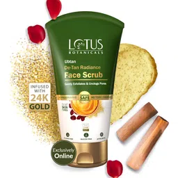 Lotus Botanicals Ubtan De-Tan Radiance Face Scrub with 24K Gold - 100g image 1