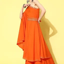 InWeave One Shoulder Kurta With Palazzo image 4