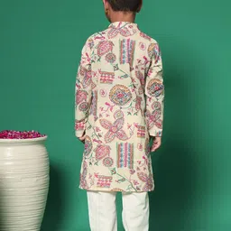 Readiprint Fashions Boys Floral Printed Regular Pure Cotton Kurta with Pyjamas image 2