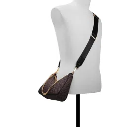 Aldo Azuline Womens Brown Shoulder Bag with Detachable Strap and Chain image 4