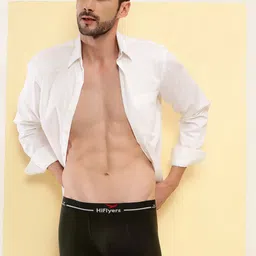 HiFlyers Pack Of 2 Breathability Trunks HF501_PO2_BLK-OLV_S image 3