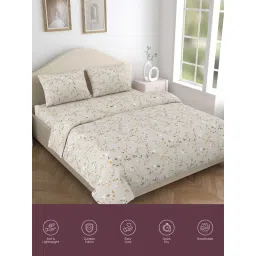 Haus & Kinder 100% Micro Polyester Emrald Double Bedsheet, 2 Pillow Cover & 1 Comforter image 3