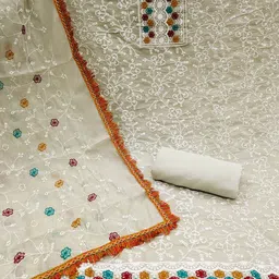 MANVAA Embroidered Unstitched Dress Material image 3