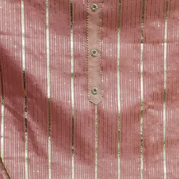 SHADOW & SAINING Striped Woven Design Gotta Patti Detailed Unstitched Dress Material image 2