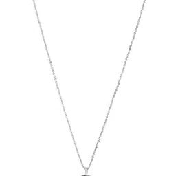 DressBerry Silver-Toned & Black Brass Silver-Plated Open Necklace image 4