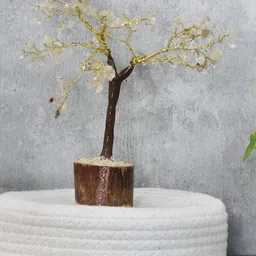 Shubhanjali Citrine Crystal Stone Tree Showpiece image 3