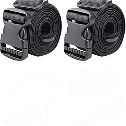 MILLETS 9.5ft Tie Down Straps, Heavy Duty Lashing Straps up to 600lbs，Adjustable Cam Buckle Tie-Down Straps for Motorcycle, Cargo, Trucks,Trailer,Luggage- Black 2 Pack image 1