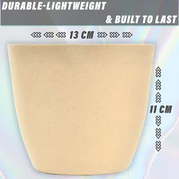 Kuber Industries  Marble Cool White & Beige 18 Pieces UV-protected Planters image 5