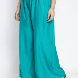 GRACIT Women Pack Of 2 Maroon & Blue Ethnic Palazzos image 4