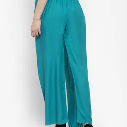 Clora Creation Women Set Of 2 Blue & Green Palazzos image 3