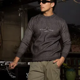 JAVINISHKA Men Self Design Woollen Pullover image 2