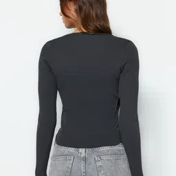 Trendyol V-Neck Striped Pullover image 5