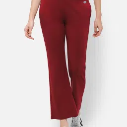 Clovia Purple Comfort Fit High-Waist Flared Yoga Sweatpants-picture-11