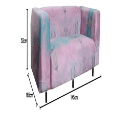 House of Quirk Double Seater Sofa Cover For Couch Flexible 140 Gsm Sofa Slipcover - Fog Pink image 4