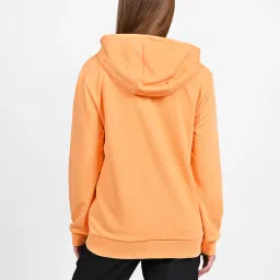 SKECHERS Orange Embroidered Regular Fit Hoodie image 4