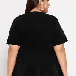 wild U Plus Size Ruffle Wrap Peplum Top image 4