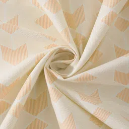 KLOTTHE Orange Geometric Printed 300TC Single Bedsheet With 1 Pillow Cover image 3