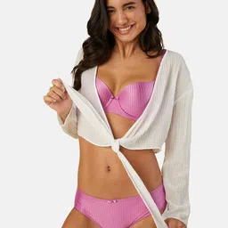 Triumph Striped Lightly Padded Medium Coverage T-shirt Bra With All Day Comfort image 5