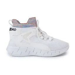 RapidBox Men White Woven Design Sneakers image 3