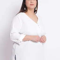 Oxolloxo Women White Solid Top image 4